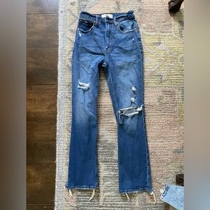 Abercrombie Ankle straight ultra high rise jeans